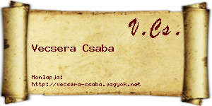 Vecsera Csaba névjegykártya